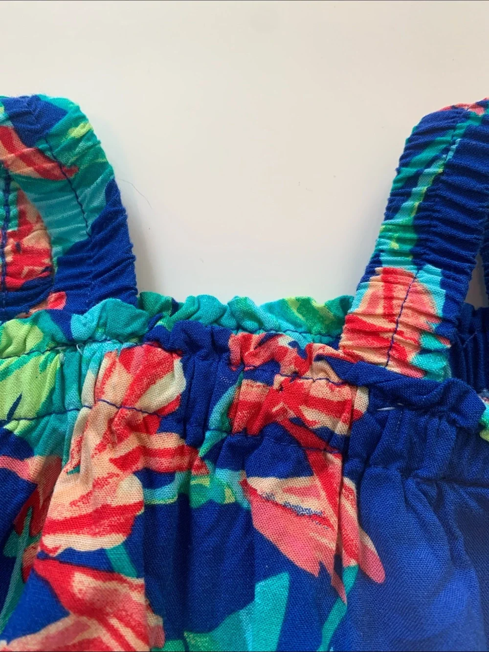 The Children's Place Teal and Blue Floral Baby Sundress Size 9-12M